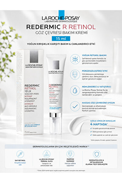 La Roche Posay Redermic R Yeux 15 ml – Renewing and Firming Cream for the Sen...