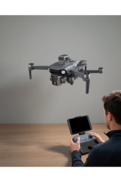 Azrlya GPS Konumlandırmalı Çift Kameralı Drone Canlı Görüntü Aktarımlı