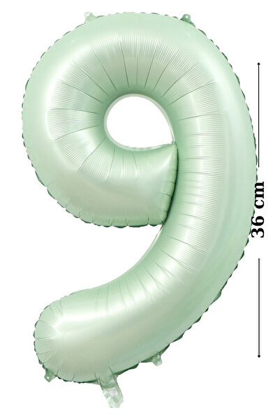 Store Folyo Balon - 9 Rakamı Helyum Balon - 36cm 9 Yaş Balonu - 9 Rakam Balon...