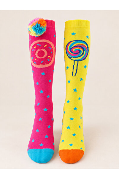 Katia&Bony Children's Knee Socks with Candy Pattern Accessories, Multi-Colored