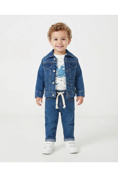 Egelite Boys' Seasonal Flexible Fabric 3-Piece Jogger Set |   T-Shirt, Denim ...