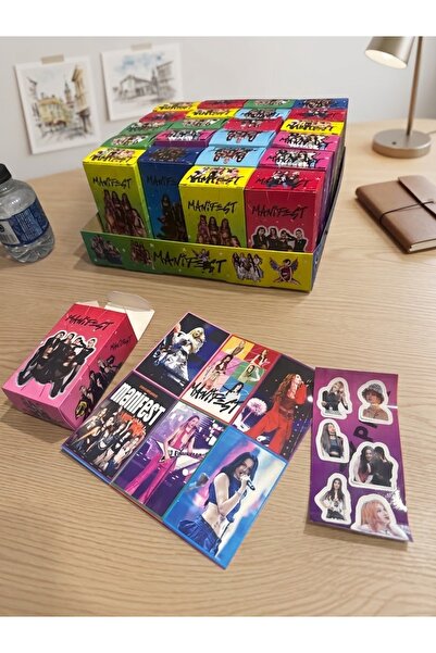 Genel Markalar Manifest kartları ve blackpink sticker 1 kutu fiyatı