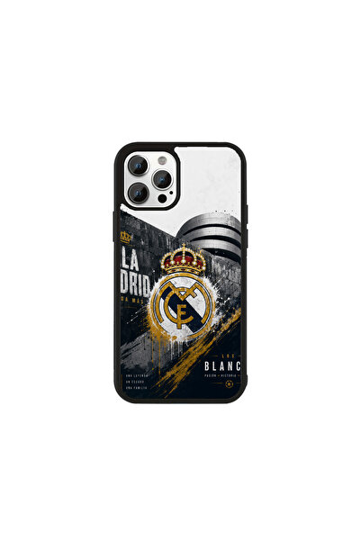 Generic Brand Husa Premium iPhone 16 Real Madrid - Model Coroană Aurie