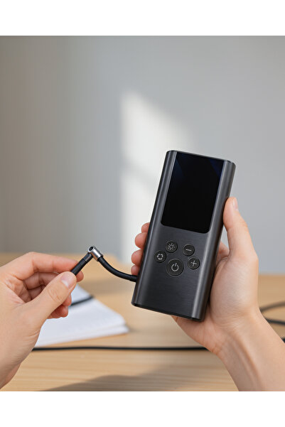 Azrlya USB Şarjlı Taşınabilir Hava Kompresörü Dijital Ekranlı