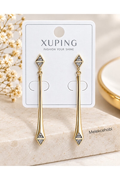 XUPING JEWELRY Melekcehobi 14K Altın Rengi Xuping Ok Figürlü Taşlı Uzun Kadın...