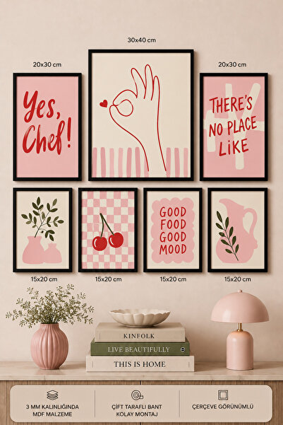 UNT 7-Piece Frame-Looking Modern Painting Set |   Retro & Pop Art - Yes Chef ...