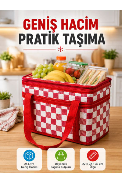 ARMÜZ Thermal Insulated Thermos Picnic Bag Large Volume Cold and Hot Carrying...