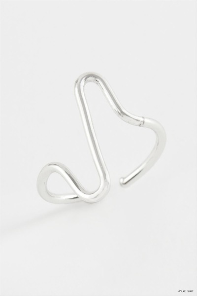 ZERO LAND Ilkestor Zigzag Metal Ring (03142) Silver Color