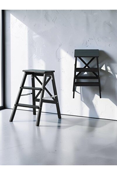 IKEA BEKVÄM portatif merdiven , siyah, 63 cm