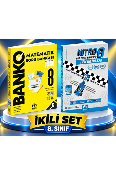 Model Eğitim Yayınları 8. SINIF BANKO MATEMATİK SORU BANKASI + NİTRO FEN SORU...