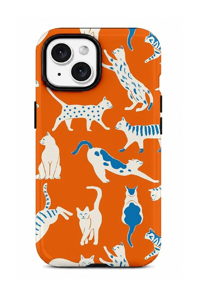 EDELFU Compatible with iPhone 13 / 14 - White Cats, Double Layer Cover, Gloss...