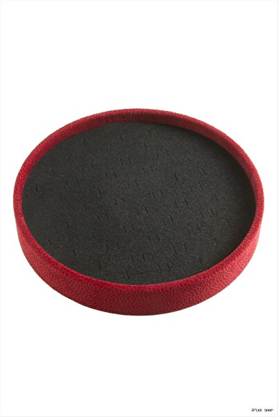 ZERO LAND Ilkestor Round Wooden Anfora Fabric Ring Holder 20 (05249) cm Red