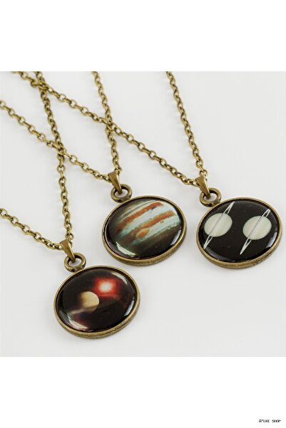 ZERO LAND Ilkestor Gezegen Canlı (12329) Antique Necklace