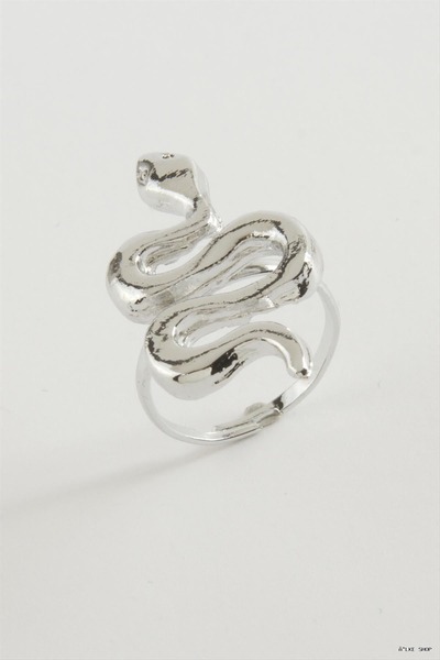 ZERO LAND Ilkestor Snake Metal Ring (10145) Silver Color