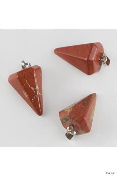 ZERO LAND Ilkestor Jasper Pandül Natural Stone Necklace (10522) Brown Tip