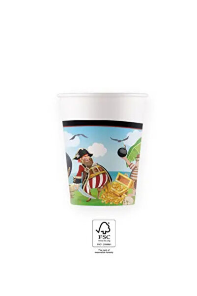 Javoli Pirat Island pahar de hârtie 8 buc 200 ml FSC