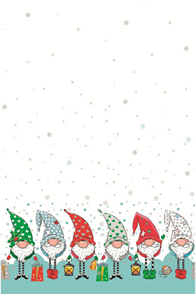 Javoli Christmas Funny Gnomes paper Tablecloth 120x180 cm