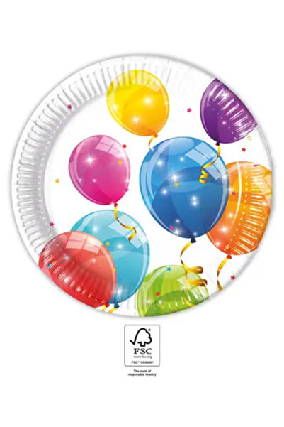 Baloane Sparkling paper plates set of 8 23 cm FSC