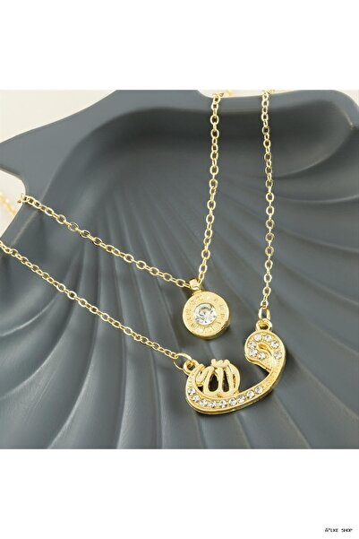 ZERO LAND Ilkestor Vav New Season Double (22802) Necklace Yellow