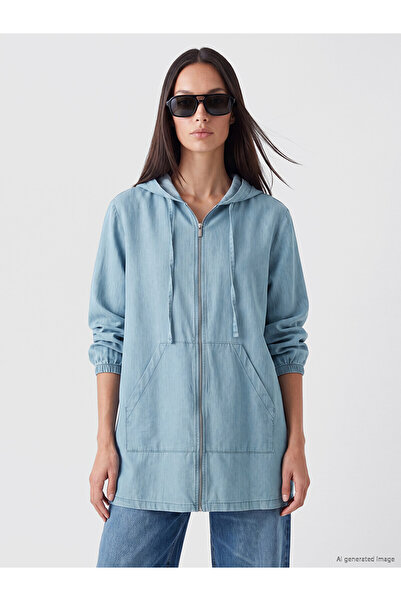 LC Waikiki Alita city women's jean tunic with hood and zipper - the alita cit...