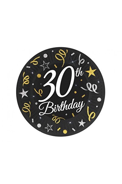 Javoli Happy Birthday B&C Happy Birthday 30 cardboard plates 6 pcs 18 cm