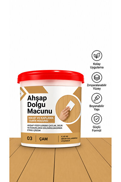 Elysian Ahşap Dolgu Macunu Profesyonel Mobilya Duvar Tamir Macunu MDF Sunta M...