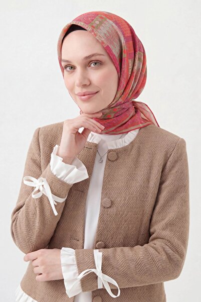 Silk Home Μαλακό Φουλάρι Αυθεντικό Φούξια