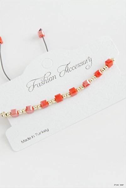 ZERO LAND Ilkestor Cube Ball Metal Crystal (22502) Bracelet Orange