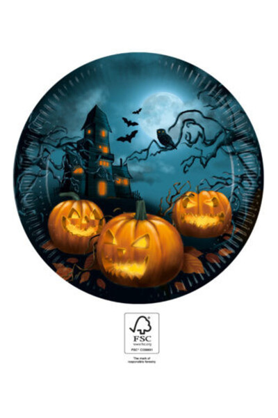 Halloween Sensations farfurie de hârtie 8 buc 23 cm FSC