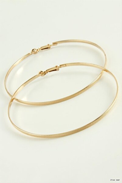 ZERO LAND Ilkestor Dotted Metal Hoop Earrings (21022) 9-10 cm
