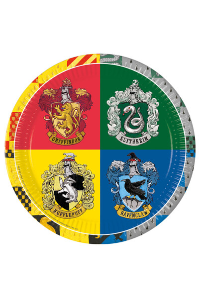 Harry Potter Hogwarts Houses farfurii de hârtie 8 buc 23 cm FSC