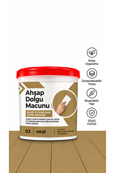 Elysian Ahşap Dolgu Macunu Profesyonel Mobilya Duvar Tamir Macunu MDF Sunta M...
