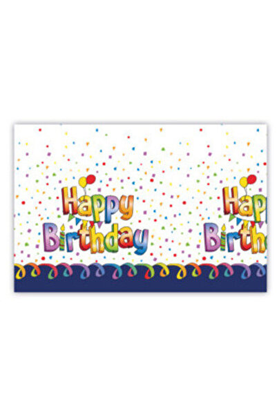 Javoli La mulți ani Multicolor Față de masă din plastic Happy Birthday 120x18...