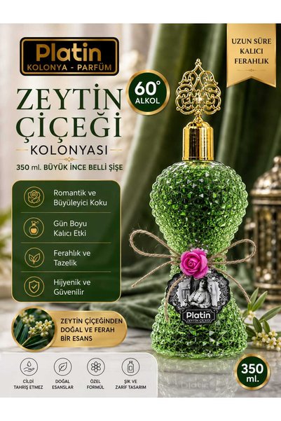 Platin Kolonya & Parfüm Platin Kolonyaları 350 ml. Büyük İnce Belli Cam Şişe ...