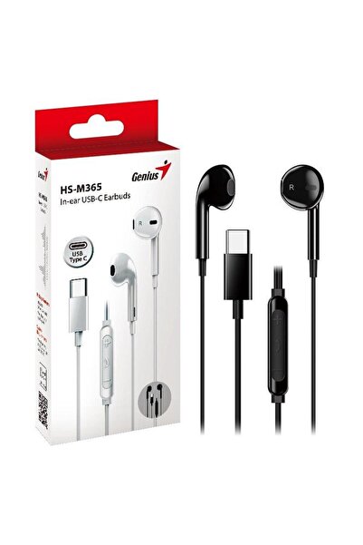 GENIUS HS-M365 Ενσύρματα Ενδοωτικά Ακουστικά για Smartphones, USB-C, Ενσωματω...