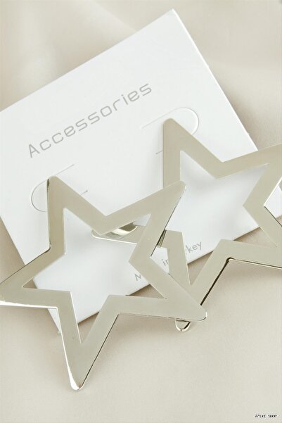 ZERO LAND Ilkestor Star New Season Metal Earrings (32016) Silver Color
