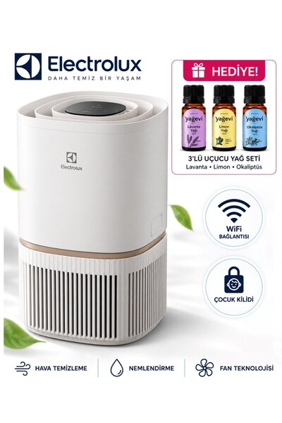 Electrolux Hava Temizleme Cihazı 45 m² Alan İçin Sessiz Çalışan Wi-Fi Kontrol...