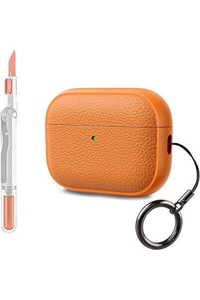 Arabest AirPods Pro 3 Protective Case,Shock-Resistant TPU Litchi Faux Anti-Dr...