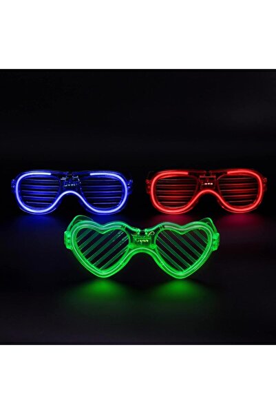 Arabest LED Glow in the Dark Party Sunglasses,3 Light Modes Flashing Shutter ...