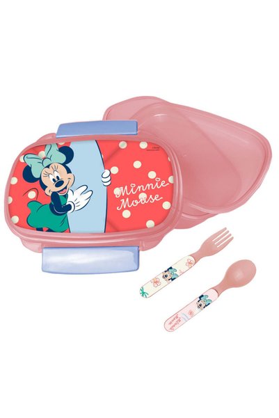disney minnie Summer sandwich box + cutlery set
