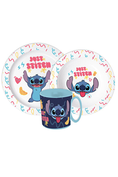 Javoli Disney Lilo și Stitch Just set de masă, set micro-plastic cu cană 390 ml