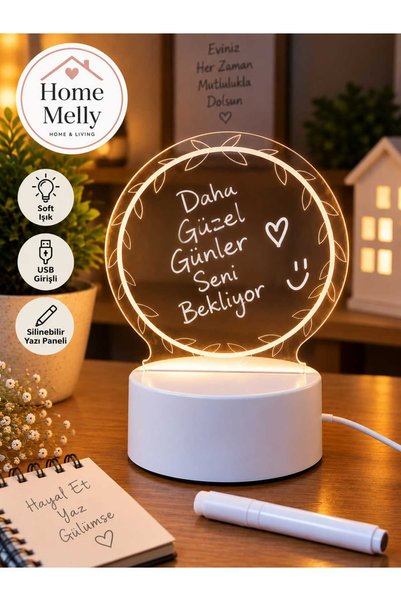 btm home Işıklı Yazı Panosu Dekoratif Kişiselleştirilebilir, Ledli Masa Üstü ...