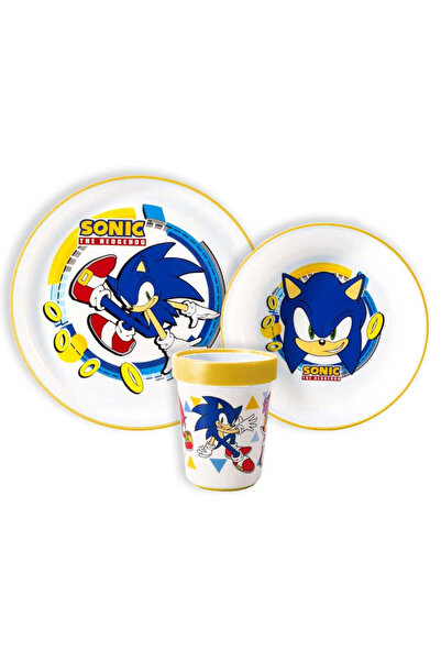 Javoli Sonic Ariciul Rings set de masă antiderapant, set micro din plastic