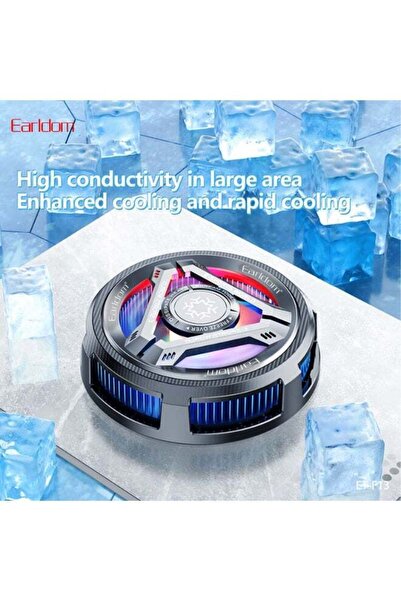 Earldom ET-F13 Semiconductor Tablet Cooling Fan | USB-C Gaming Cooler with RG...