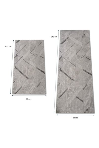 OEM Set 2 Covoare Antiderapante Vision, Gri Deschis, 60 x 120 / 60 x 240 cm