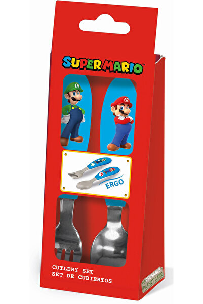 Super mario Brothers set de tacâmuri ergo din metal - 2 bucăți