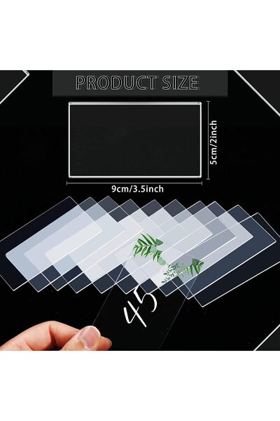 Rassam Al Khaleej Clear Acrylic Place Cards Acrylic Name Cards Table Number C...