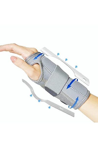 Tycap دعامة معصم قابلة للتعديل لليد اليمنى مع دعامات تثبيت (مقاس متوسط)