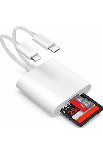 GENERAL قارئ بطاقات SD بمنفذ USB-C و Lightning لنظامي iOS و Android - نقل بيا...