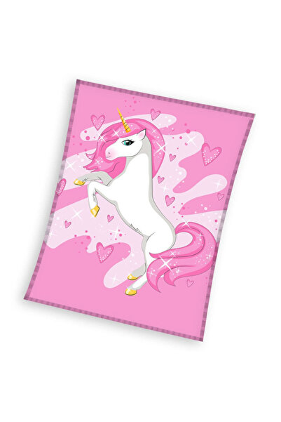 UNICORN Pink Heart pătură din fleece 150x200cm